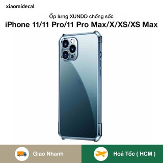 Ốp lưng XUNDD iPhone 11 / 11 Pro / 11 Pro Max / X / XS / XS Max chống sốc, mặt lưng trong, viền dẻo