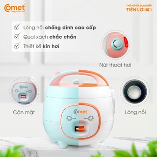 [KHO HCM] Nồi cơm điện mini 0,8L nắp gài COMET - CM8006