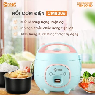 [KHO HCM] Nồi cơm điện mini 0,8L nắp gài COMET - CM8006