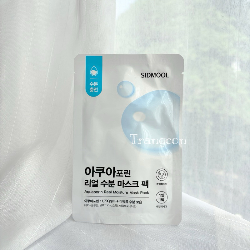 Mặt nạ dưỡng ẩm Sidmool aquaporin real moisture mask pack