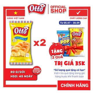 Combo 2 bịch bánh mì hoa cúc mini otto - otto mini brioche tressée 80g | bánh mì tươi | đồ ăn vặt