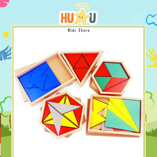 Đồ chơi trẻ em bộ đồ chơi hình khối tam giác Montessori giúp bé phát triển giác quan , hình khối , màu sắc tươi tắn