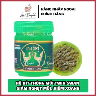 [CHUẨN THÁI] Lọ - Hũ Hít Thông Mũi Con Công Twin Swan Herbal Ihaler Giảm Xoang, Nghẹt Mũi Thái Lan Brand Traditional