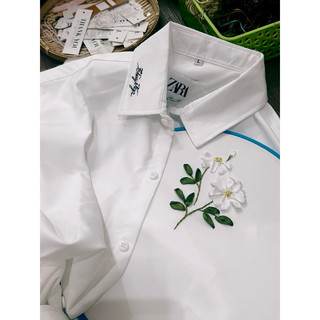 Sơ mi trắng Unisex thêu tên