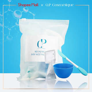 Bộ dụng cụ đắp mặt nạ qp cosmétique 3 món muỗng, chén, cọ