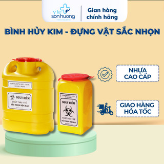 Thùng hủy kim y tế,bình hủy kim tiêm,bình đựng vật sắc nhọn 6,8 lít và 1,5 lít,