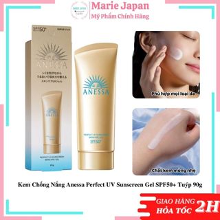 Kem Chống Nắng Anessa Perfect UV Sunscreen Gel SPF50+ Tuýp 90g Mẫu mới nhất 2024