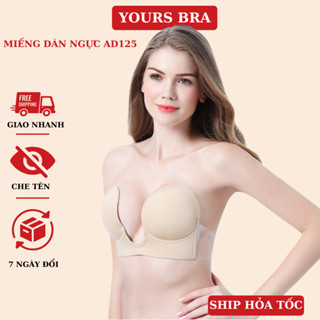 Áo lót miếng dán ngực Yours Bra AD125 không gọng chữ U xẻ ngực sâu hở lưng, hở vai siêu chắc có thể dùng nhiều lần