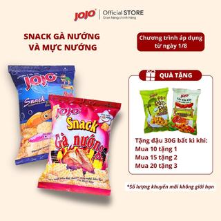 Combo Snack JOJO Loại 70G Và 32G Vị Gà Và Mực Nướng (Tặng Đậu 30G)