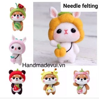 XÃ HÀNG BÁN LỖ< Len chọc có hướng dẫn> BỘ KIT SHIBA TINH NGHỊCH