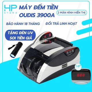 [Mã ELMS9 giảm 6% đơn 300K] Máy đếm tiền Oudis 3900A, nhỏ gọn, siêu bền, có màn hình kéo dài, bảo hành 18 tháng tận nơi