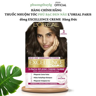 (HÀNG ĐỨC) ThUỐC NHUỘM TÓC SỐ 3  nâu đen  L’OREAL PARIS dòng EXCELLENCE CREME