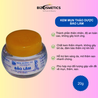 Kem ngừa mụn dưỡng trắng da Bảo Lâm 20g