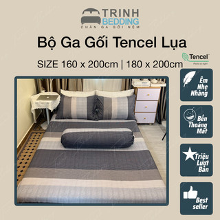 BỘ GA GỐI lụa Tencel Micro sợi dày dặn mát(S-ko mền)