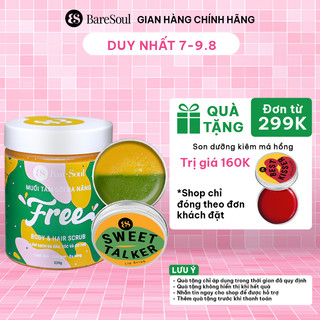 Bộ đôi tẩy tế bào chết cho môi, da dầu và cơ thể Free Body& hair scrub 330g+ lip scrub  Sweet Talker 20g