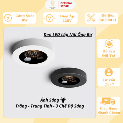 Đèn LED Lắp Nổi Ống Bơ Energy Green Lighting - Chiếu Rọi Điểm Soi Trang Trí Phòng Khách