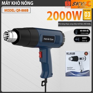 Máy khò nhiệt 2000w, máy thổi hơi nóng, bọc màng co giỏ quà tết, dán decal, đóng seal hộp, có điều chỉnh nhiệt