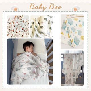 Khăn tắm cho bé aden, khăn xô tắm sợi tre cho bé 2 lớp kích thước 120x120cm siêu mềm Babyboo