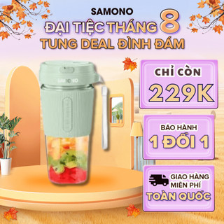 Máy xay sinh tố cầm tay Samono SW-Y9 dung tích 350ml công suất 40W pin 1200mAh nhỏ gọn, ly xay cầm tay