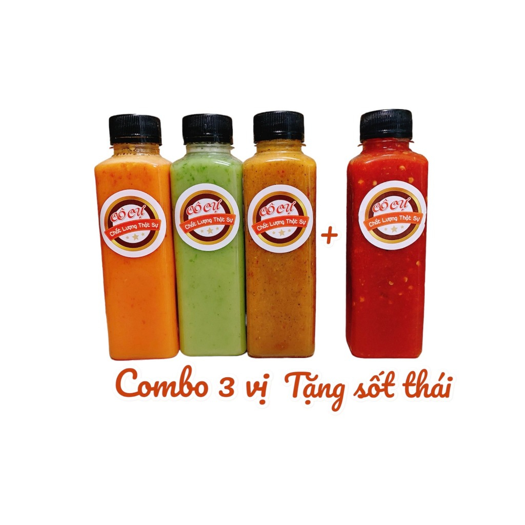 Combo Muối Chấm 3 Vị [ Muối Ớt Xanh +Muối Ớt Đỏ + Muối Ớt Tiêu Cay mỗi ] -Tặng Kèm 250ML Sốt Thái