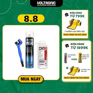 Combo vệ sinh bảo dưỡng sên nhập khẩu Đức VOLTRONIC m60+ ix50 (m50 ceramic) + bàn chải