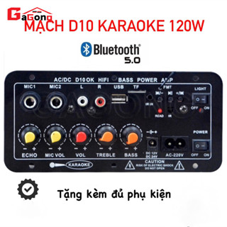  【Hàng giao ngay D10 Bo mạch loa karaoke Bluetooth 5.0 30-120W dùng làm dàn hát karaoke DIY tại nhà 