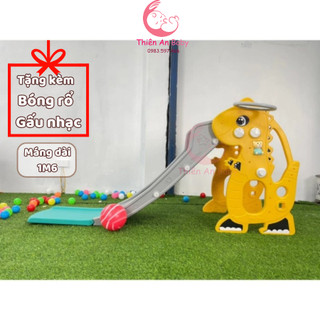 Đồ chơi cầu trượt cho bé, cầu trượt khủng long, máng dài 1m60, cho bé 1 - 5 tuổi, thienan