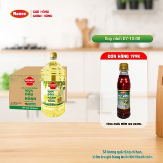 Thùng Dầu Đậu Nành cao cấp Golden 2 lít