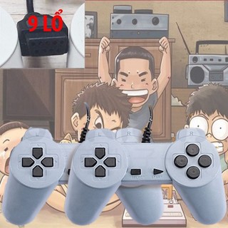 Bộ 2 Tay cầm chơi game điện tử 4 nút 9 lỗ dành cho máy 8 BIT -còi4n