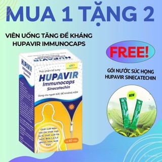   Che tên  Viên uống Hupavir Immunocaps hộp 60 viên - Hỗ trợ tăng đào thải hpv sùi mào gà cho nam và nữ 