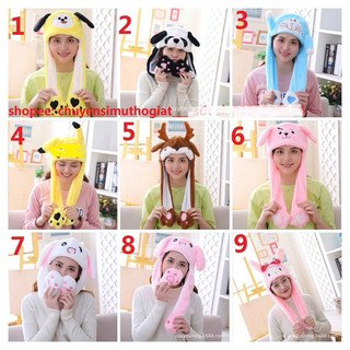 Mũ tai thỏ giật Nón tai thỏ giật siêu xinh nhiều mẫu (Set 1) - Hàng sẵn - Có bán sir