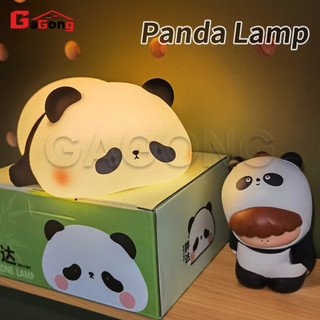  Đèn Ngủ led Cảm Ứng Sạc usb Hình Gấu Trúc Hoạt Hình Bằng Silicon Trang Trí Phòng Trẻ Em 