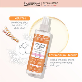 Xịt dưỡng tóc Evoluderm bổ sung Keratin giúp tóc chắc khỏe, bóng mượt, mùi hương quyến rũ 250ml (QT)
