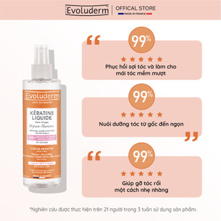 Xịt dưỡng tóc Evoluderm bổ sung Keratin giúp tóc chắc khỏe, bóng mượt, mùi hương quyến rũ 250ml (QT)