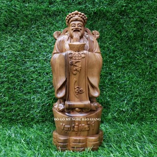 Tượng thần tài bằng gỗ cao 20 cm