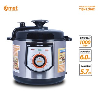 [Có hỏa tốc TPHCM ] Nồi áp suất điện 6L COMET - CM6151