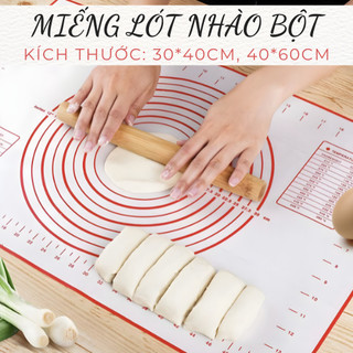 Tấm lót nhào bột Silicon 30x40cm, 40x60cm chống dính chống trượt