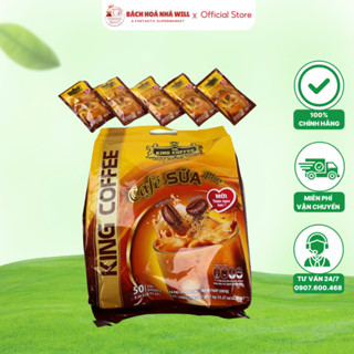 Combo 2 Gói Cà Phê Sữa Hòa Tan 3in1 King Coffee Túi 50 Gói X 20g Thơm Ngon Đậm Vị - Bách Hóa Nhà Will