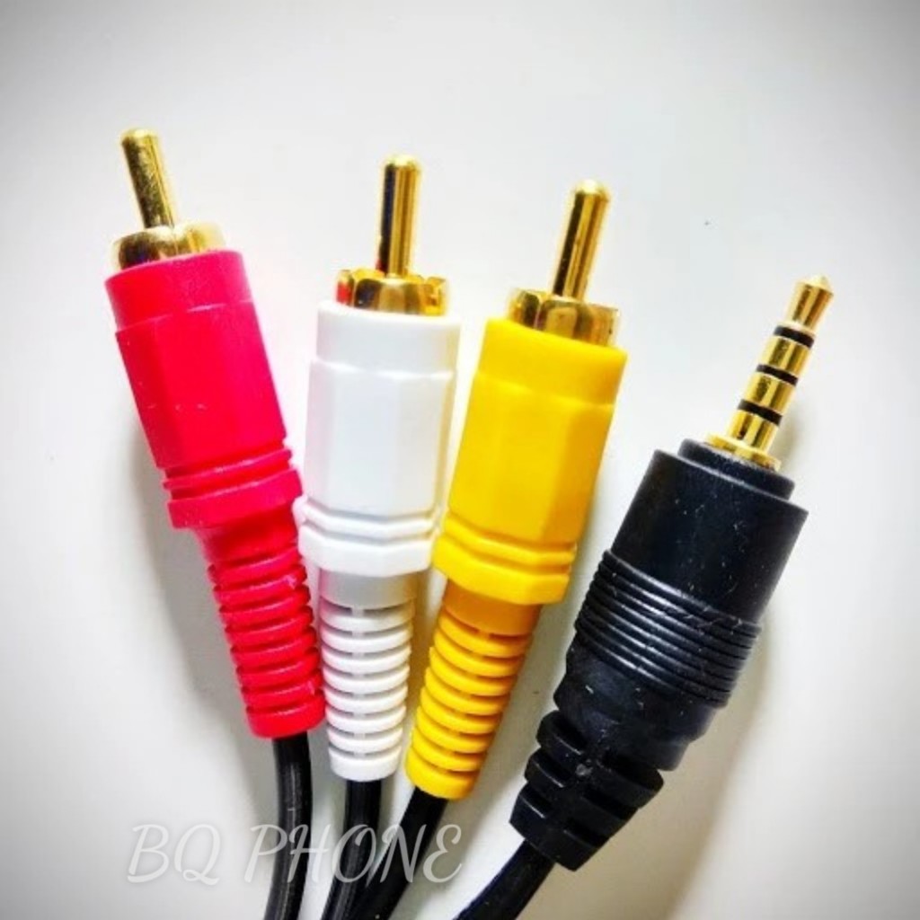 Dây 3.5 Ra 3 Đầu AV Bông Sen 1.5m Dây Kết Nối TiviBox Với Tivi, dây av 1 ra 3, dây av 3 đầu