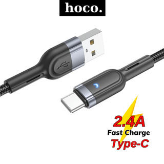 Dây sạc nhanh Type C tự ngắt điện Hoco Cáp bọc dù siêu bền dùng cho dòng android samsung xiaomi oppo