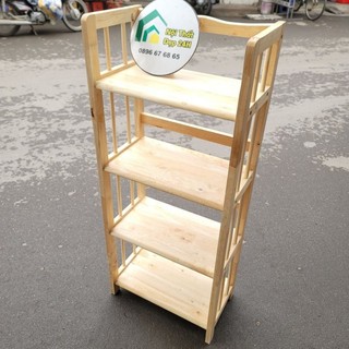 Kệ sách gỗ tự nhiên 4 tầng rộng 50 cm
