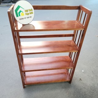 Kệ sách gỗ tự nhiên 4 tầng rộng 80 cm