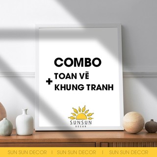 COMBO toan vẽ tranh + khung tranh kích thước 20x20, 20x30, 30x30 vẽ tranh sơn dầu, màu acrylic...