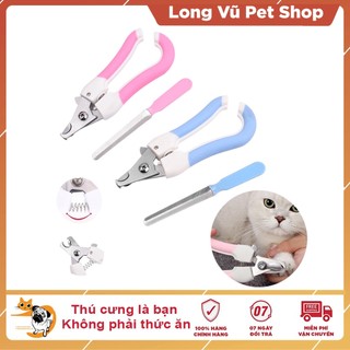 Dụng cụ bấm móng cho chó mèo kèm dũa, bộ kìm cắt móng cho chó mèo - Long Vũ Pet Shop