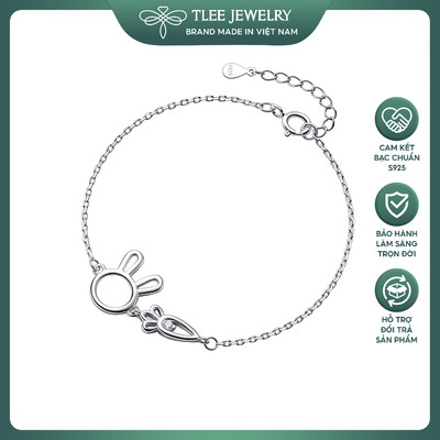 Lắc tay bạc nữ TLEE cà rốt thỏ đáng yêu cá tính TLEE JEWELRY LT0172