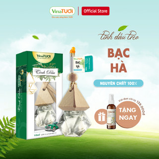 Tinh dầu treo bạc hà nguyên chất vina tươi 8ml treo xe ô tô thơm phòng ngủ, đuổi dán, đuổi chuột