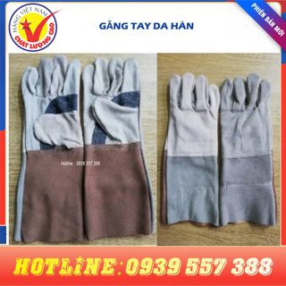 Combo 2 đôi găng tay da hàn , găng tay thợ hàn ,cơ khí , găng tay cách nhiệt bảo hộ lao động