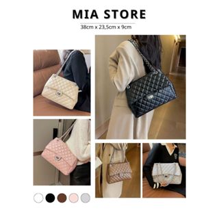  Túi tote da trần trám túi xách nữ công sở đeo vai dây xích đi học đi làm a4 sách vở máy tính văn phòng bản to 35 