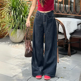 [PREMIUM - QC] Quần jeans ống rộng eo cao vibe thu đông MINI004