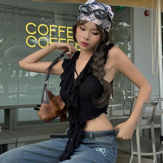 Áo kiểu ren bèo thắt dây GLORIOUS